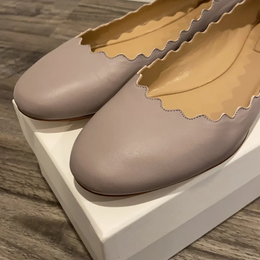 😍 Chloe Lauren Leather Ballet Flats Shoes NEW! - Picture 16 of 16